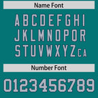 Custom Aqua Personalized Shoulder Cut Two-Tone Authentic Football Jersey