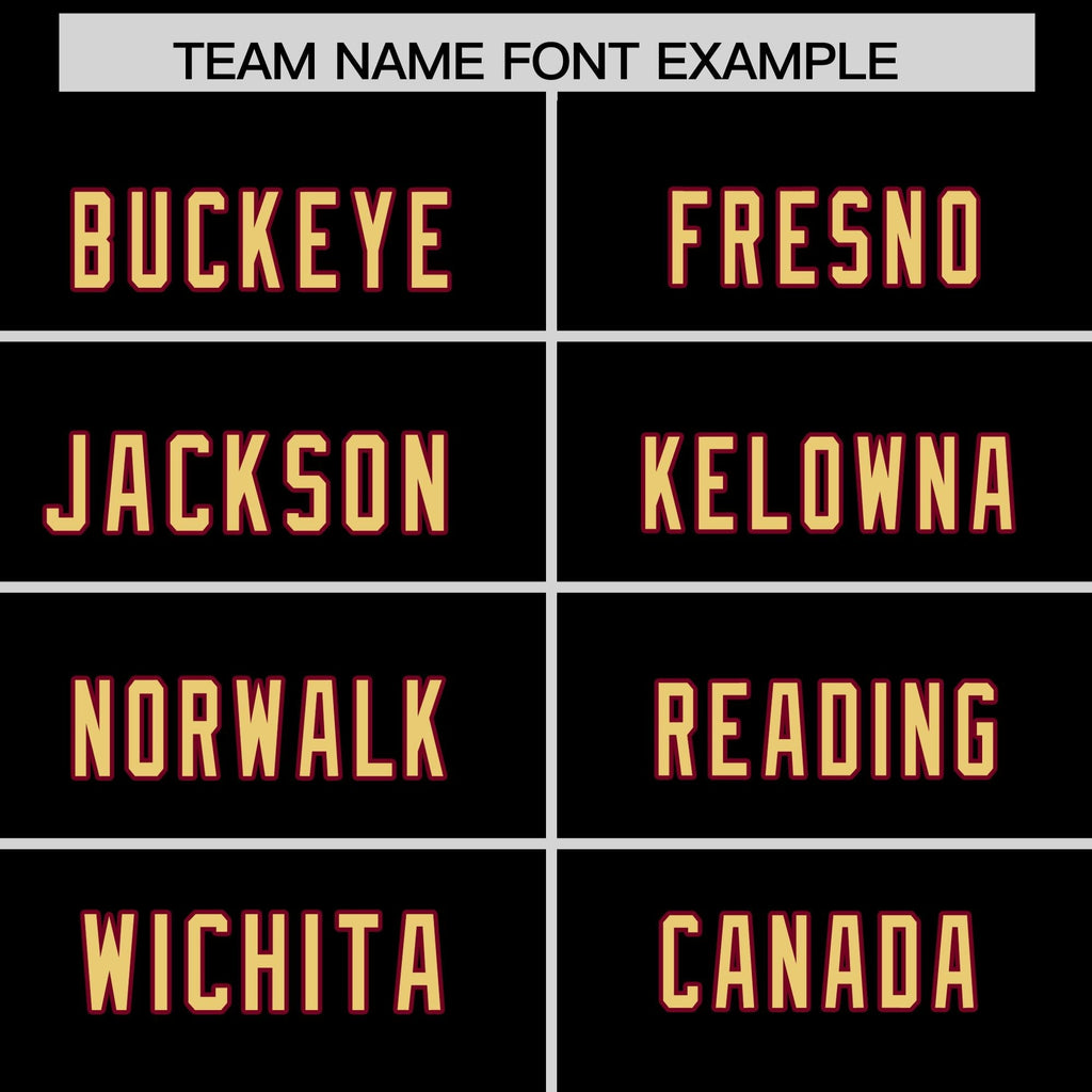 Custom Black Crimson Raglan Sleeves Personalized Pattern Authentic Football Jersey