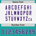 Custom Aqua Purple Raglan Sleeves Personalized Pattern Authentic Football Jersey