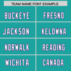 Custom Aqua Purple Raglan Sleeves Personalized Pattern Authentic Football Jersey