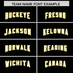 Custom Black Gold Raglan Sleeves Personalized Pattern Authentic Football Jersey