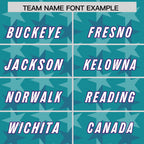 Custom Aqua Purple Personalized All Star Graffiti Pattern Authentic Football Jersey