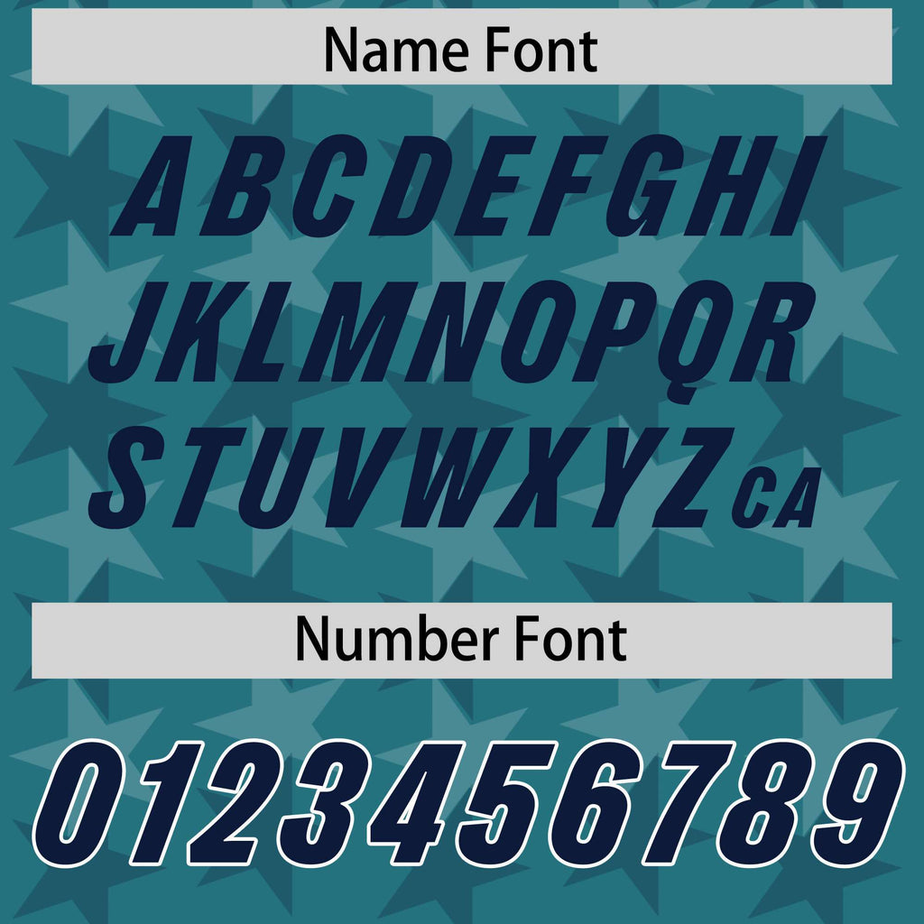 Custom Aqua Navy Personalized All Star Graffiti Pattern Authentic Football Jersey
