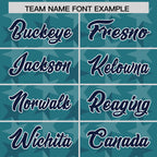 Custom Aqua Navy Personalized All Star Graffiti Pattern Authentic Football Jersey