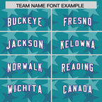 Custom Aqua Purple Personalized All Star Graffiti Pattern Authentic Football Jersey