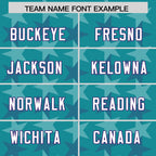 Custom Aqua Purple Personalized All Star Graffiti Pattern Authentic Football Jersey