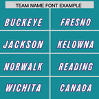Custom Aqua Purple Retro Personalized Sleeve Line Authentic Football Jersey