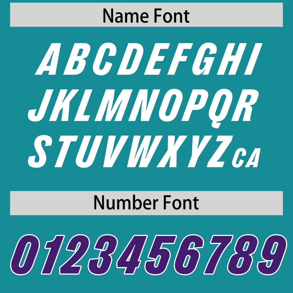 Custom Aqua Purple Retro Personalized Sleeve Line Authentic Football Jersey