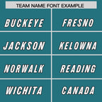 Custom Aqua White Retro Personalized Sleeve Line Authentic Football Jersey