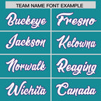 Custom Aqua Purple Retro Personalized Sleeve Line Authentic Football Jersey