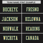 Custom Black Aqua Retro Personalized Sleeve Line Authentic Football Jersey
