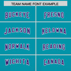 Custom Aqua Purple Vertical Width Stripe Gradient Fashion Personalized Team Football Jersey