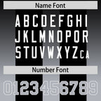 Custom Black Gray Vertical Width Stripe Gradient Fashion Personalized Team Football Jersey