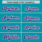 Custom Aqua Purple Vertical Width Stripe Gradient Fashion Personalized Team Football Jersey
