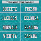 Custom Aqua White-Black Personalized Graffiti Line Design Authentic Football Jersey