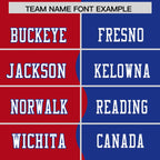 Custom Royal Red Split Fashion Mesh Authentic Football Jersey