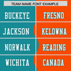 Custom Orange Aqua Split Fashion Mesh Authentic Football Jersey