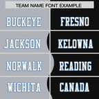 Custom Black Gray Split Fashion Mesh Authentic Football Jersey