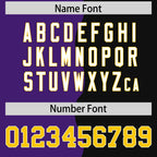 Custom Black Purple Split Fashion Mesh Authentic Football Jersey