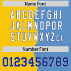 Custom Light Blue Gold Split Fashion Mesh Authentic Football Jersey