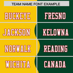 Custom Green Gold Split Fashion Mesh Authentic Football Jersey