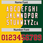 Custom Green Gold Split Fashion Mesh Authentic Football Jersey