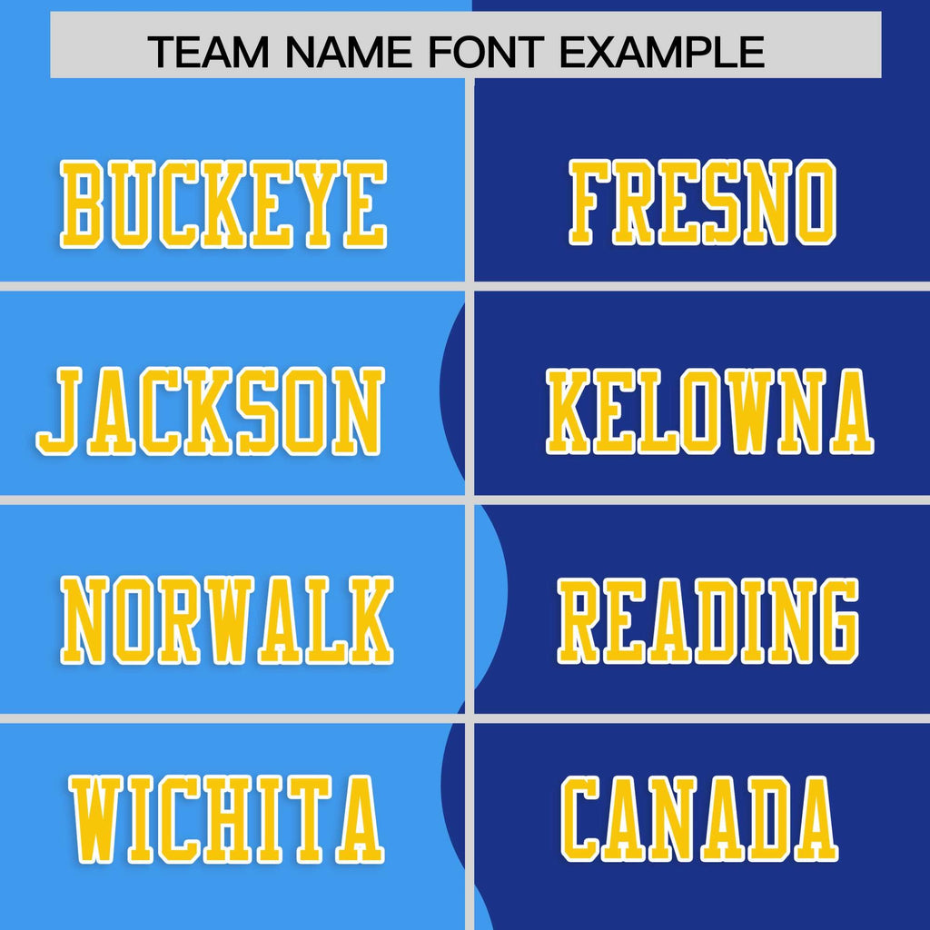 Custom Royal Powder Blue Split Fashion Mesh Authentic Football Jersey