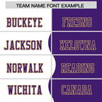 Custom Purple White Split Fashion Mesh Authentic Football Jersey