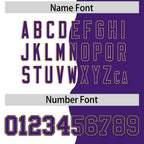 Custom Purple White Split Fashion Mesh Authentic Football Jersey