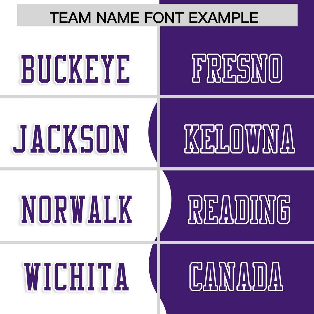 Custom Purple White Split Fashion Mesh Authentic Football Jersey