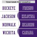 Custom Purple White Split Fashion Mesh Authentic Football Jersey