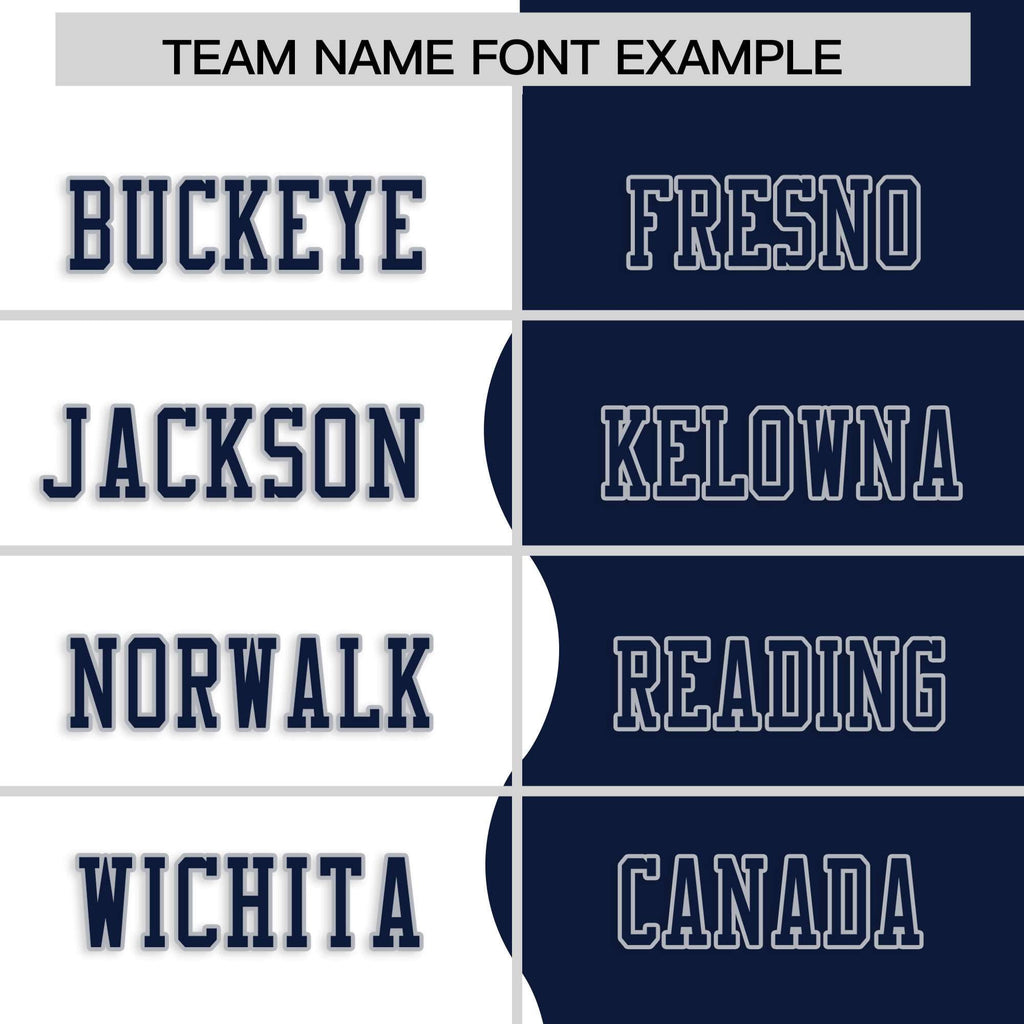 Custom Navy White Split Fashion Mesh Authentic Football Jersey