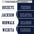 Custom Navy White Split Fashion Mesh Authentic Football Jersey