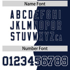 Custom Navy White Split Fashion Mesh Authentic Football Jersey