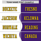 Custom Purple White Split Fashion Mesh Authentic Football Jersey