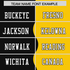 Custom Gold Black Split Fashion Mesh Authentic Football Jersey