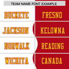 Custom Red White Split Fashion Mesh Authentic Football Jersey