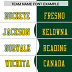 Custom Green White Split Fashion Mesh Authentic Football Jersey