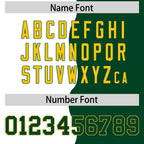 Custom Green White Split Fashion Mesh Authentic Football Jersey