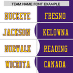 Custom Purple White Split Fashion Mesh Authentic Football Jersey