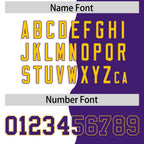 Custom Purple White Split Fashion Mesh Authentic Football Jersey