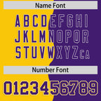 Custom Purple Gold Split Fashion Mesh Authentic Football Jersey