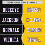 Custom Gold Black Split Fashion Mesh Authentic Football Jersey