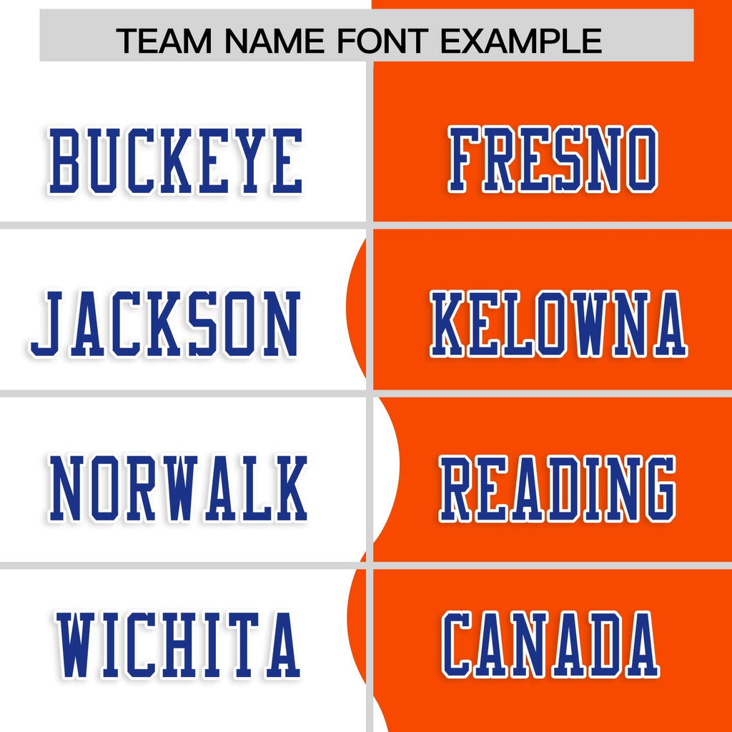 Custom Orange White Split Fashion Mesh Authentic Football Jersey