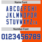 Custom Orange White Split Fashion Mesh Authentic Football Jersey