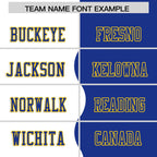 Custom Royal White Split Fashion Mesh Authentic Football Jersey