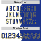 Custom Royal White Split Fashion Mesh Authentic Football Jersey