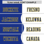 Custom White Royal Split Fashion Mesh Authentic Football Jersey