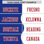 Custom White Royal Split Fashion Mesh Authentic Football Jersey