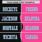 Custom Pink Black Split Fashion Mesh Authentic Football Jersey